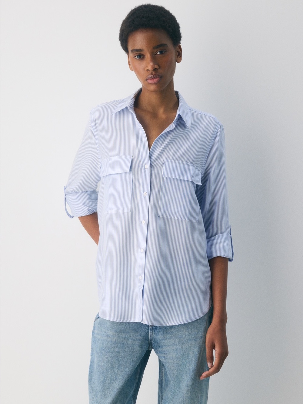 Babaton Striped Utility‎ Shirt Medium
